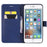 For iPhone 7 Plus 5.5 inch / 8 Plus 5.5 inch Case Solid Color Leather Mobile Cover Wallet Stand with Strap - Blue - 4