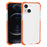 Transparent Acrylic Clear Thickened Four Corners Shockproof Protective Phone Case Cover for Apple iPhone 13 6.1 inch - Orange - 5