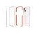 Transparent Acrylic Clear Thickened Four Corners Shockproof Protective Phone Case Cover for Apple iPhone 13 6.1 inch - Orange - 6