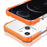 Transparent Acrylic Clear Thickened Four Corners Shockproof Protective Phone Case Cover for Apple iPhone 13 6.1 inch - Orange - 7