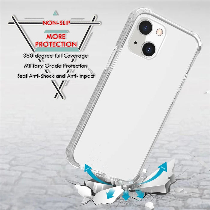Acrylic Shockproof Protective Transparent Thickened Four Corners Phone Case Case for Apple iPhone 13 mini 5.4 inch - Orange - 5