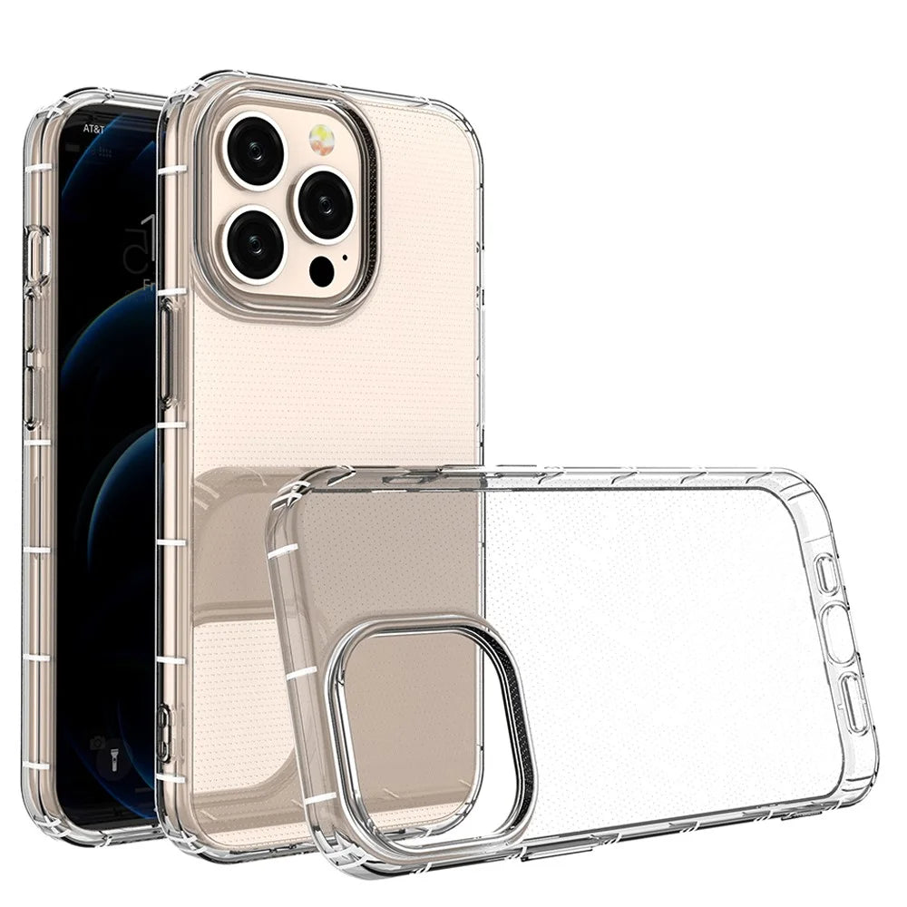 Transparent Flexible TPU Mobile Phone Back Case Shell Protective Cover for iPhone 13 Pro 6.1 inch - 1