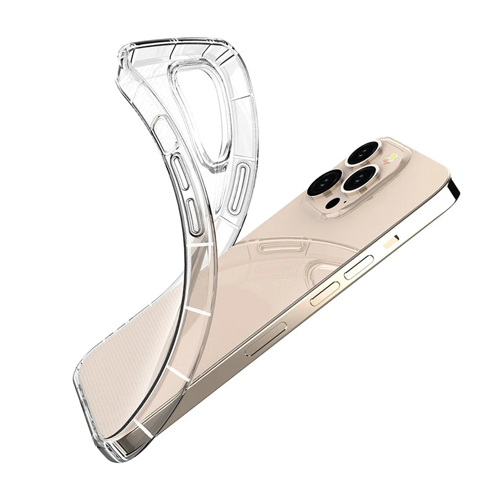 Transparent Flexible TPU Mobile Phone Back Case Shell Protective Cover for iPhone 13 Pro 6.1 inch - 3