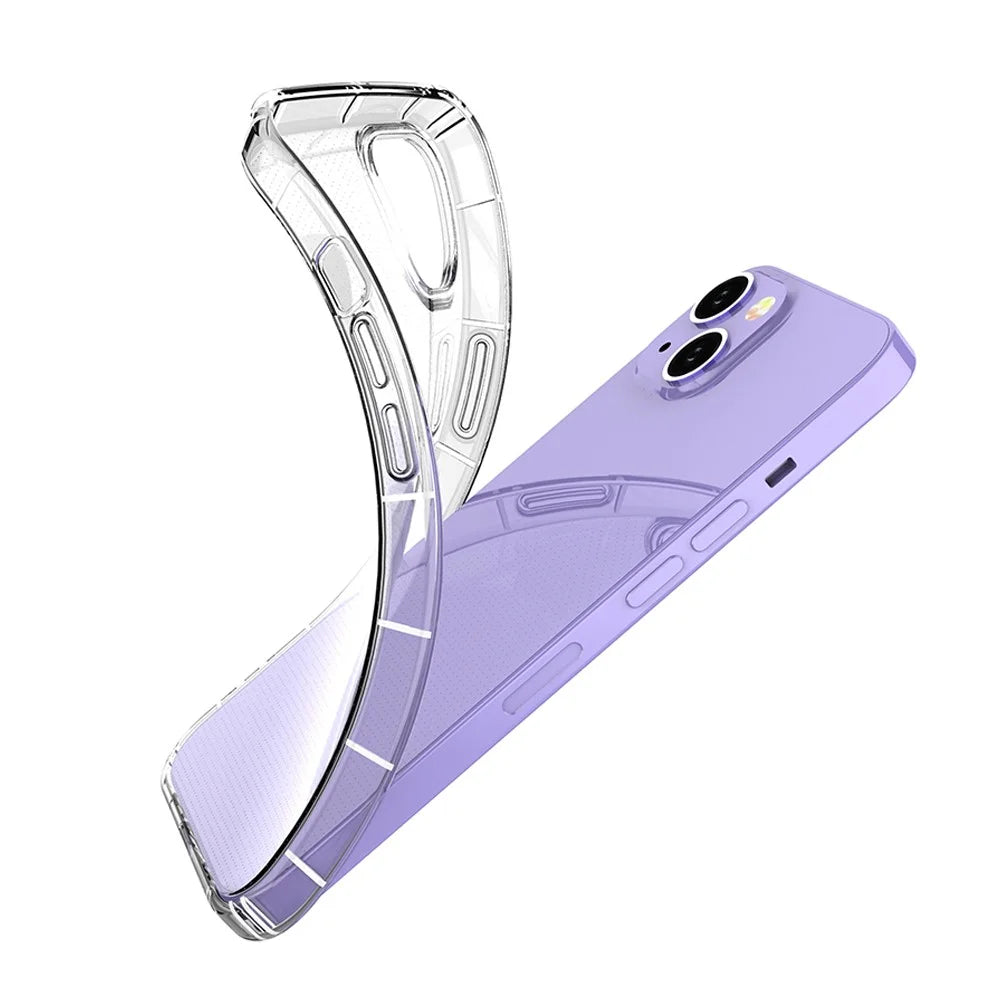Transparent Soft TPU Phone Case Shockproof Back Cover Protector for iPhone 13 6.1 inch - 3