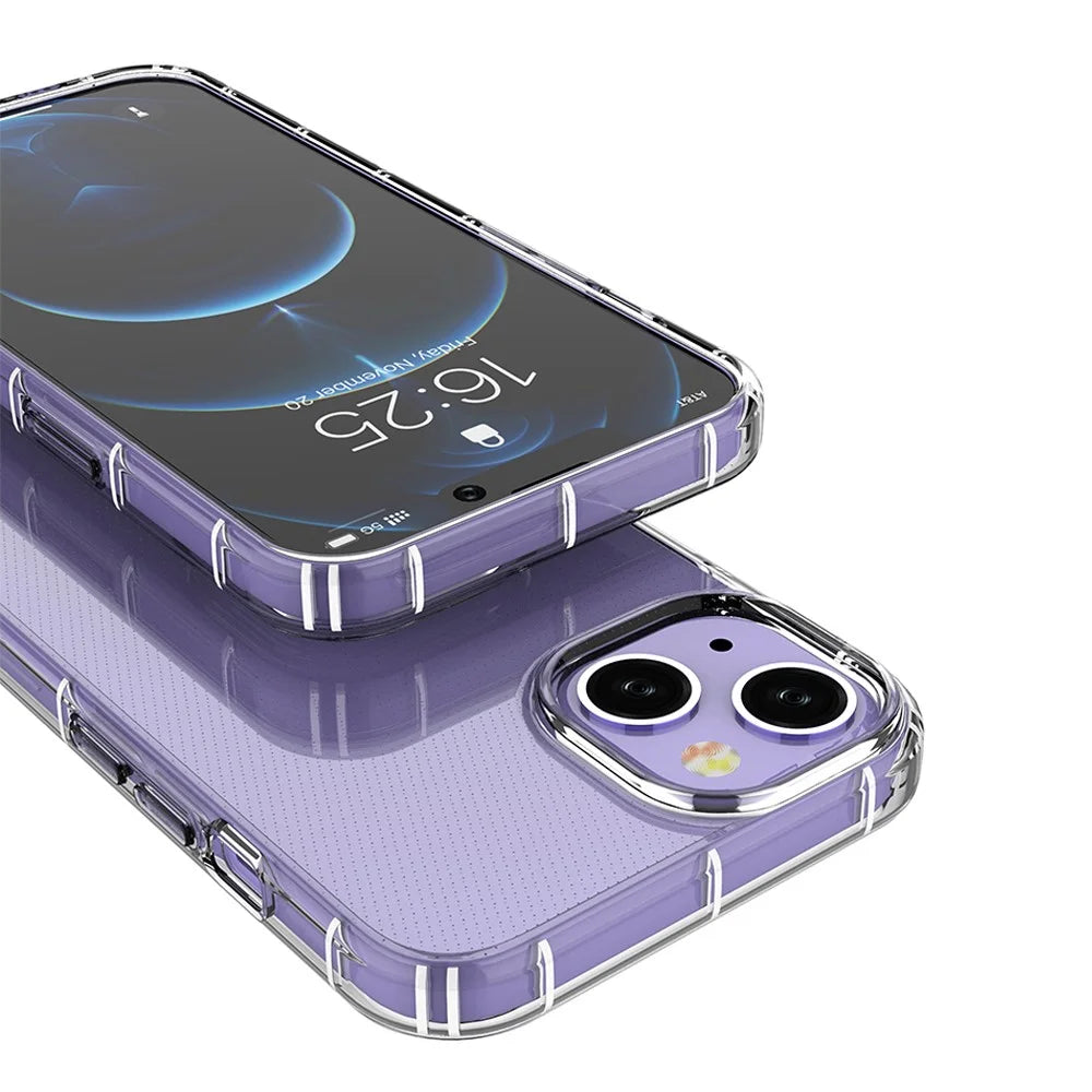 Transparent Soft TPU Phone Case Shockproof Back Cover Protector for iPhone 13 6.1 inch - 6