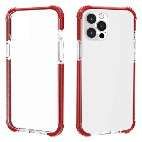 Acrylic Anti-drop Shockproof Protective Clear Hard Phone Case Case for Apple iPhone 13 Pro Max 6.7 inch - Red - 1