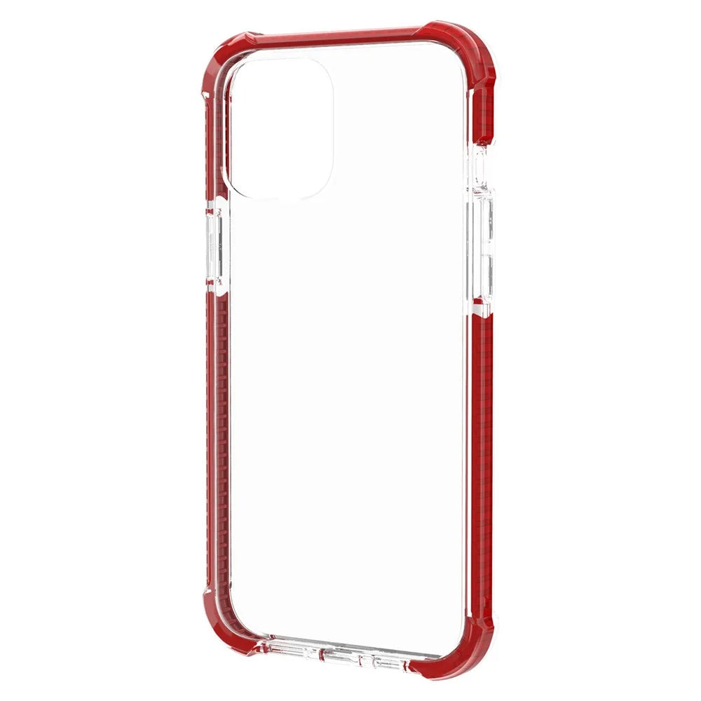Acrylic Anti-drop Shockproof Protective Clear Hard Phone Case Case for Apple iPhone 13 Pro Max 6.7 inch - Red - 3
