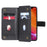 For iPhone 13 Pro Max Leather Case with 10 Card Holder Phone Cover Stand - Black - 4