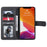 For iPhone 13 Pro Max Leather Case with 10 Card Holder Phone Cover Stand - Black - 5
