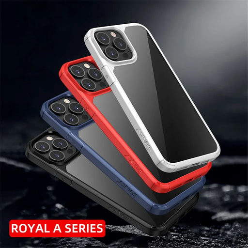 IPAKY Royal Series Acrylic + TPU Hybrid Clear Back Double Layer Protection Phone Shell for iPhone 13 Pro Max 6.7 inch - Black - 2