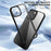 IPAKY PC + TPU Hybrid Cell Phone Case Clear Back Cover Shell Protector for iPhone 13 Pro 6.1 inch - Black - 2