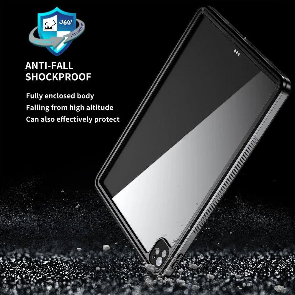 REDPEPPER IP68 Waterproof Anti-fingerprint Shockproof Tablet Cover Case for iPad Pro 12.9-inch (2021) - 4