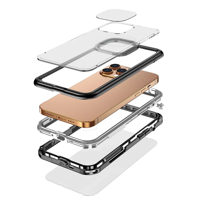For iPhone 13 Pro Max 6.7 inch Heavy Duty Shockproof IP68 Waterproof Phone Case Protective Cover - 5