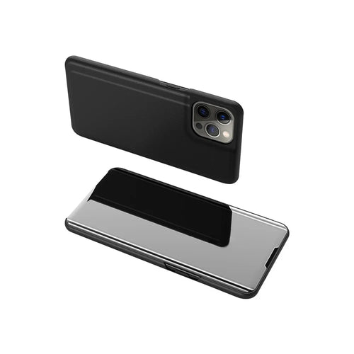 For iPhone 13 Pro Max Flip Leather Cover with Stand Full Body Protective Phone Case - Black - 1