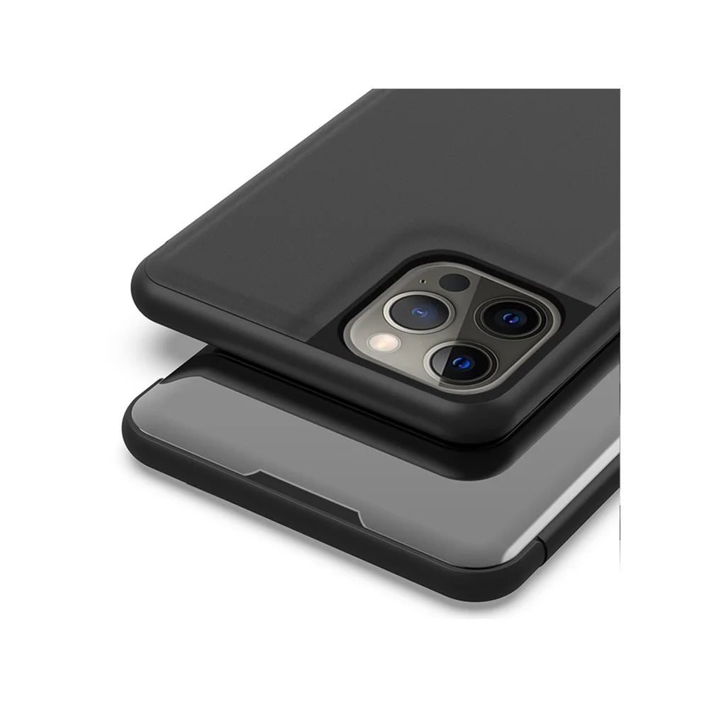 For iPhone 13 Pro Max Flip Leather Cover with Stand Full Body Protective Phone Case - Black - 5