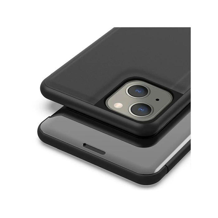 For iPhone 13 Flip Leather Cover with Stand Full Body Protective Phone Case - Black - 5