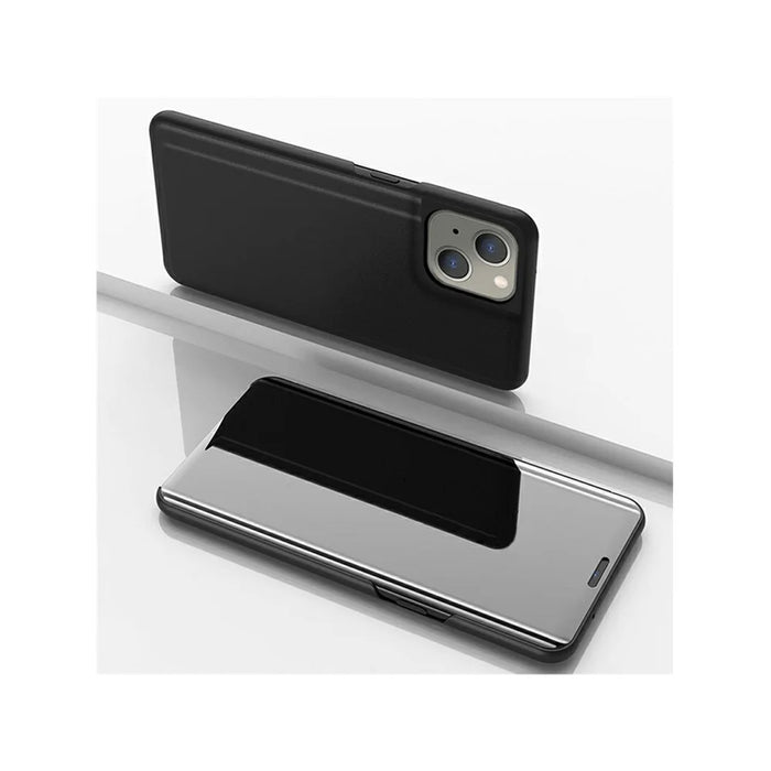 For iPhone 13 Flip Leather Cover with Stand Full Body Protective Phone Case - Black - 6