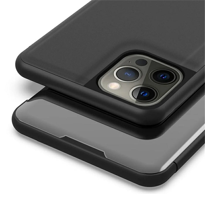 For iPhone 13 Pro Flip Leather Cover with Stand Full Body Protective Phone Case - Black - 5