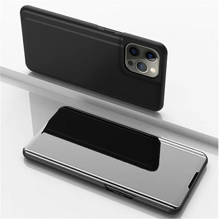 For iPhone 13 Pro Flip Leather Cover with Stand Full Body Protective Phone Case - Black - 6