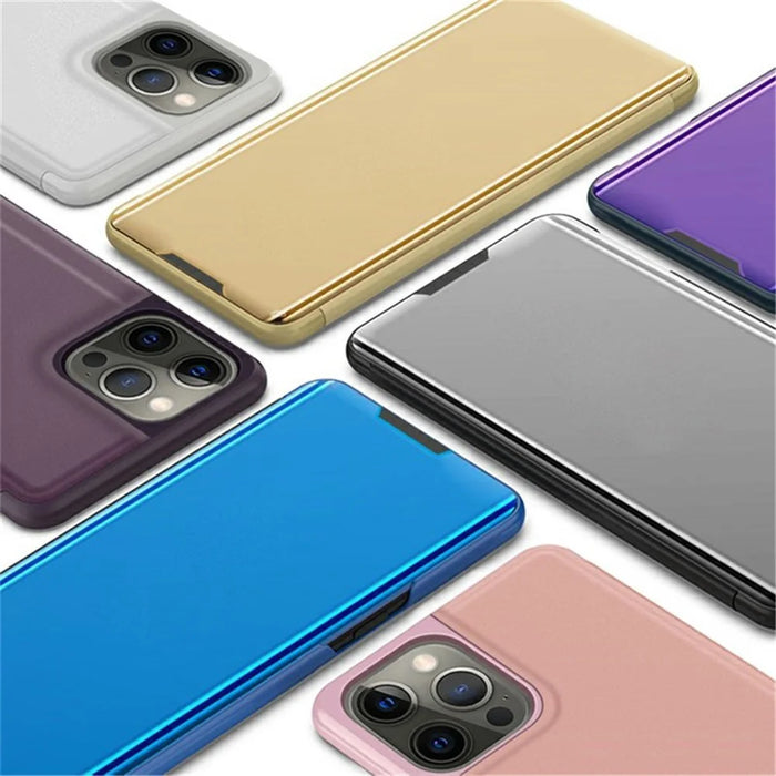 For iPhone 13 Pro Flip Leather Cover with Stand Full Body Protective Phone Case - Black - 7
