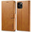 LC.IMEEKE Shockproof PU Leather Phone Shell with Stand Wallet Design for iPhone 13 Pro Max 6.7 inch - Brown - 1