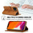 LC.IMEEKE Shockproof PU Leather Phone Shell with Stand Wallet Design for iPhone 13 Pro Max 6.7 inch - Brown - 3