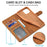 LC.IMEEKE Shockproof PU Leather Phone Shell with Stand Wallet Design for iPhone 13 Pro Max 6.7 inch - Brown - 5