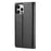 LC.IMEEKE Wallet Stand Leather Case Carbon Fiber Texture Phone Cover for iPhone 13 Pro 6.1 inch - Vertical Red Stripe - 2