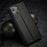 LC.IMEEKE Stand Wallet Design Carbon Fiber Texture Splicing Leather Case Shell for iPhone 13 6.1 inch - Vertical Red Stripe - 6