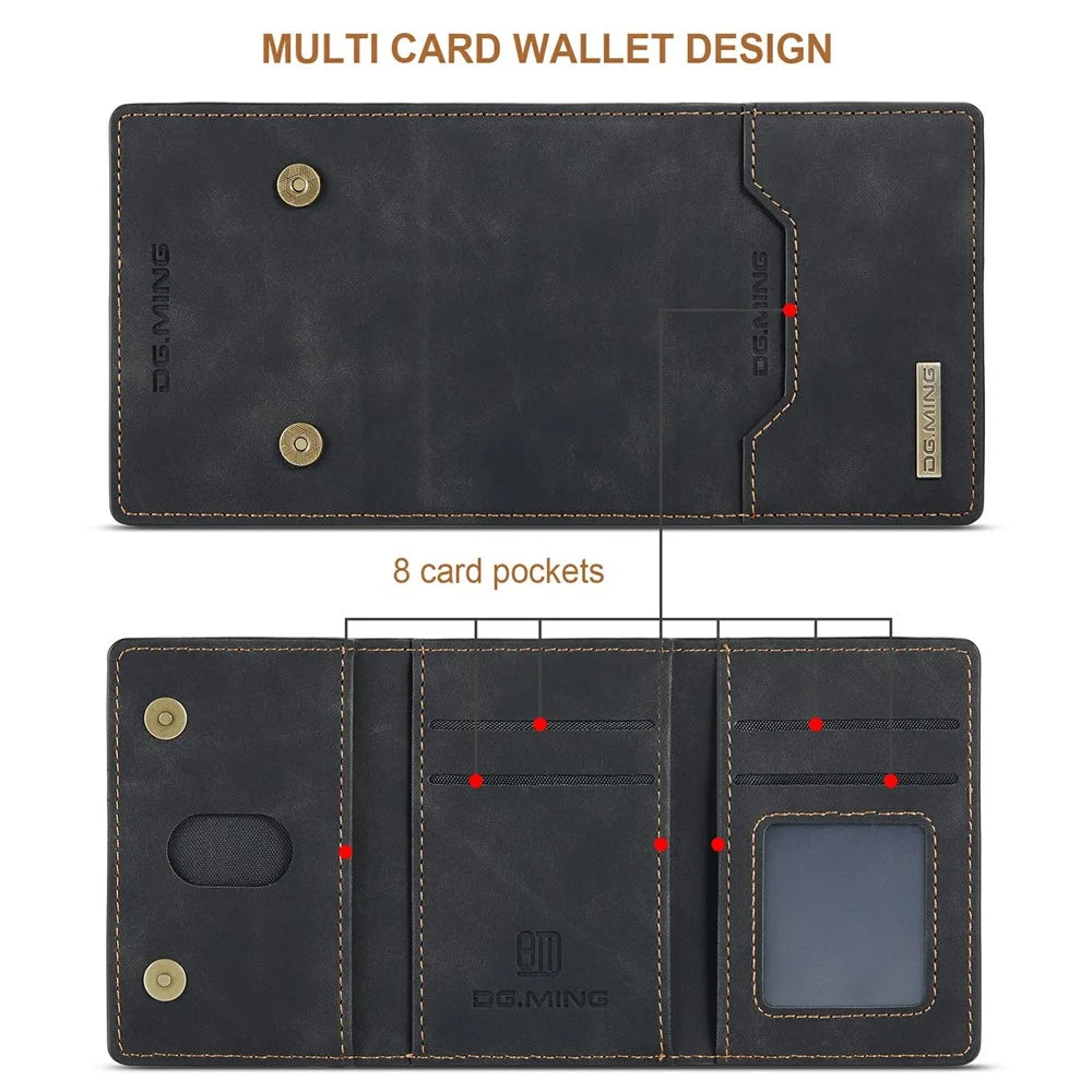 DG.MING M2 Series Detachable Wallet 2-in-1 Wireless Charging All-Inclusive Hybrid Case for iPhone 11 Pro Max 6.5 inch - Black - 6