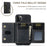 DG.MING M2 Series Anti-Fall Magnetic Wallet All-Inclusive Hybrid Case for iPhone 11 Pro 5.8 inch - Black - 5