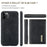 DG.MING M1 Series Phone Case PU + TPU + PC Back Cover with Magnetic Tri-Fold Wallet Kickstand for iPhone 11 Pro Max 6.5 inch - Black - 7
