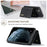 DG.MING M1 Series Phone Case PU + TPU + PC Back Cover with Magnetic Tri-Fold Wallet Kickstand for iPhone 11 Pro 5.8 inch - Black - 2