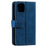 9 Card Slots Design Leather Wallet Stand Phone Case Shell with Wrist Strap for iPhone 13 mini 5.4 inch - Blue - 3