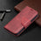 Solid Color Leather Wallet Case Phone Shell with Strap for iPhone 13 mini 5.4 inch - Red - 6