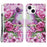 Full Protection Pattern-Printing Leather Case Phone Protective Cover Shell for iPhone 13 mini 5.4 inch - Tulip - 1