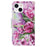 Full Protection Pattern-Printing Leather Case Phone Protective Cover Shell for iPhone 13 mini 5.4 inch - Tulip - 7