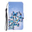 Magnetic Clasp Pattern-Printing Leather Case Phone Wallet Stand Cover for iPhone 13 mini 5.4 inch - Blue Butterfly - 6