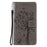 For iPhone 13 Phone Case with Stand Cat Tree Pattern Leather Wallet Mobile Cover - Grey - 2