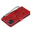 For iPhone 13 mini Wallet Case Floral Butterfly Imprinted Leather Phone Cover Stand - Red - 7