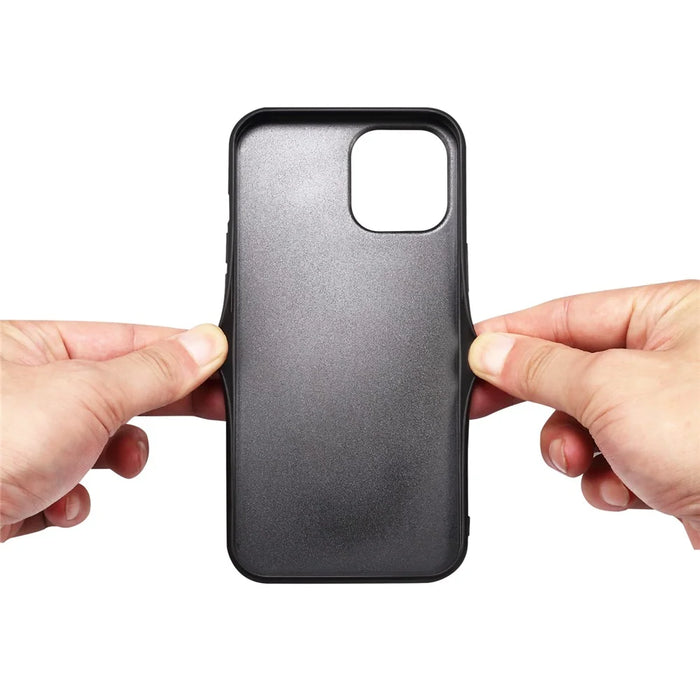 Kickstand Card Holder Slim PU Leather + TPU Bumper + PC Back Protective Case for iPhone 13 6.1 inch - Green - 5
