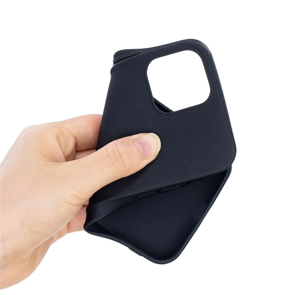 Thin Double-Sided Matte TPU Soft Back Protective Cover for iPhone 13 mini 5.4 inch - Black - 2