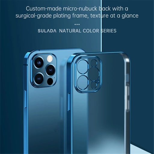 SULADA Natural Color Series Drop-proof Electroplating TPU Case Back Cover Shell for iPhone 13 6.1 inch - Gold - 2