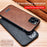 SULADA Well-Protected PU Leather Coated Hybrid Phone Case Protector for iPhone 13 6.1 inch - Black - 3