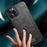 SULADA Well-Protected PU Leather Coated Hybrid Phone Case Protector for iPhone 13 6.1 inch - Black - 6