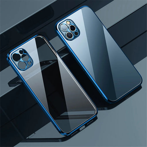 SULADA Full Protective Colorful Dazzling Electroplating Back Cover Shell for iPhone 13 Pro 6.1 inch - Blue - 1
