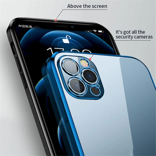 SULADA Full Protective Colorful Dazzling Electroplating Back Cover Shell for iPhone 13 Pro 6.1 inch - Blue - 2