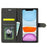 FORWENW F1 Series Leather Mobile Phone Cover Case Shell with Wallet Stand for iPhone 13 Pro Max 6.7 inch - Black - 5