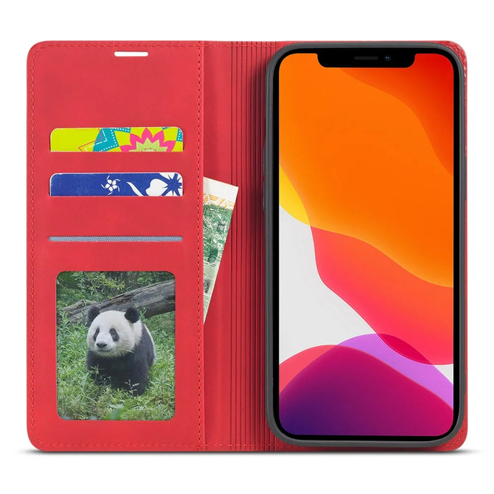 FORWENW Well-protected Fantasy Series Skin Feeling Leather Phone Case for iPhone 13 mini 5.4 inch - Red - 5