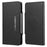 Ultra-thin Shockproof Full Protection Leather Wallet Phone Case with Detachable Inner for iPhone 13 Pro Max 6.7 inch - Black - 1